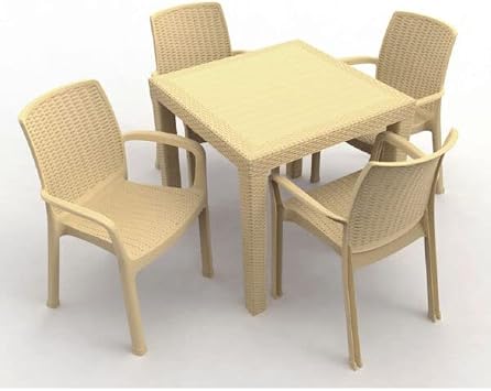 NETAKS Estelia Efes 4 l  Set 4 Sandalye+1 Masa Cams z Orjinal  r n Bah e, Balkon  cretsiz Kargo