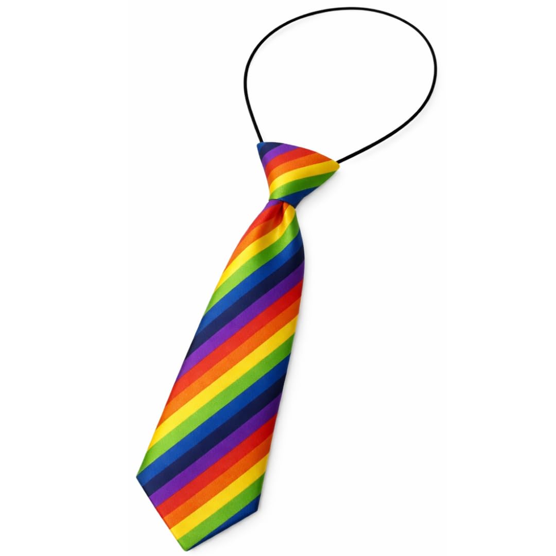 WS UK Kids Pre-Tied Necktie With Loop [Rainbow]