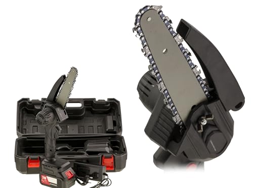 KALEA-INFORMATIQUE Motosierra sin cable con guía de corte de 15 cm, batería de 21 V y cargador de red. Se vende en caja.