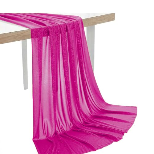 Pack of 25 Yard Chiffon Drapery Fabric, 60" Wide, Multiuse - Magenta