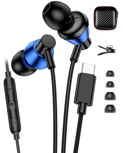 Jelanry USB-C �w�b�h�t�H�� HiFi �X�e���I �C���C���[ �L���C���z�� �}�C�N�t�� �u���[ | Type-C �C���z�� Google Pixel 11 iPhone 17 16 15 iPad Pro Samsung Fold 8 S26�p