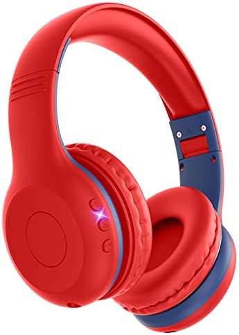 Children Bluetooth Headphones with Microphone for Faculty, Over Ear Wi-fi Headsets Bluetooth 5.0 for Boys Women Teenagers as much as 15 Hours Playtime, with HD Stereo Sound, for iPad, Cellphone, Pill, PC