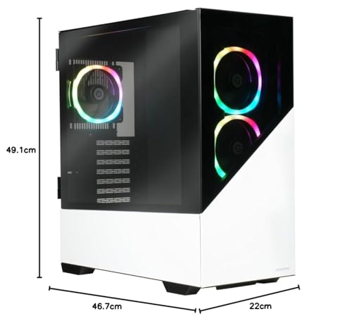 Enermax K8 Atx Mid Tower Gaming Pc Case Con Vetro Temperato, Incl. 3 X Ventole Argb Pwm 12Cm Biancaneve - USB3.2 Gen1 E USB3.2 Tipo C; ECA-EK8-WW-ARGB - 9