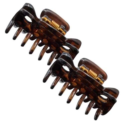 Camila Paris CP22/2 French Hair Clip for Women, 1.5 inch Set of 2 Tortoise Girls Hair Claw Clips Jaw Fashion Durable Styling Hair Accessories for Women, Strong Hold No Slip Grip, Made in France