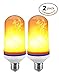 S.A.Pro LED Flame Effect Light Bulbs A Bright Set of Decorative, Low Voltage, Real Flame Effect LED Lamps for a Glowing Amber fire Atmosphere in Your Home | 2X 10W Bulbs with Edison E26 Bases