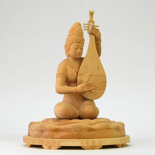 裸弁財天像 美女像 桧彫刻 高さ23cm