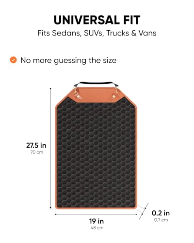 Image of Owleys Kick Mat Back Seat Protector - Car Back Seat Cover for Kids Feet - Waterproof & Sturdy Protector for Upholstery from Dirt, Mud, Scratches and Stain (Hexy)