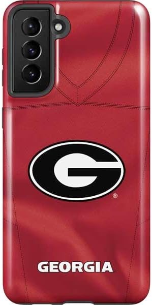 Skinit Pro Phone Case Compatible with Galaxy S21 Plus 5G - Officially Licensed University of Georgia Black Jersey Design