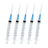 Disposable Lab Syringes, Individually Packed for Scientific Research, Industrial Dispensing or Liquid Measuring (3CC 23G 1