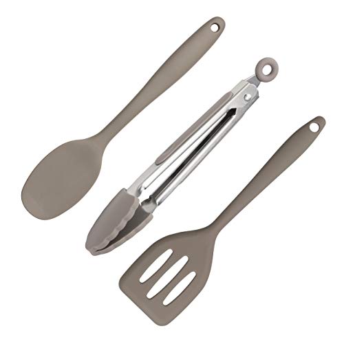 Utensils  Gris AF Azul Negro Mármol Blanco Berry Stonewash Aqua Denim Mini Silicone Turner, Spoon & Tongs gris