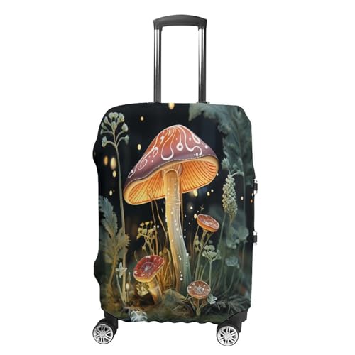 Travel Luggage Cover Butterfly Mushroom Elasticity Washable Baggage Covers Suitcase Protector Fits 18-32 Inch Luggage
