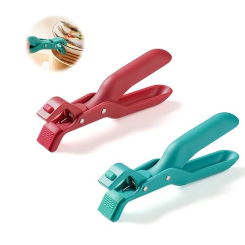 2 Pcs Hot Plate Gripper, Multi-Purpose Anti-Scald Bowl Holder Clip, Hot Bowl Holder, Pan Anti-Scalding Plate Gripper Clips Tongs Clamp for Kitchen