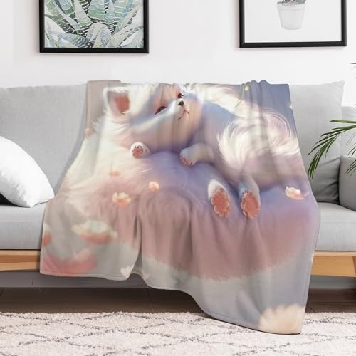 Couverture super douce et moelleuse renard 3D plaid lit lavable machine - 3