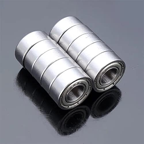 CHONSE Rolamento de roda traseira 10 peças 8 x 19 x 6 mm Rolamento de esferas blindado com sulco pro