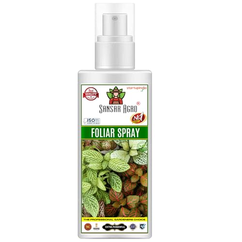 Sansar Agro® Foliar Liquid Spray Fertiliser, Premium Essential Liquid Spray for the Complete care of all types of Plants. (200 ml)