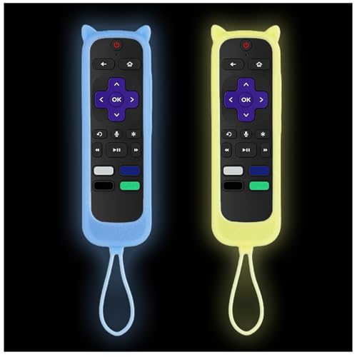 Coque pour télécommande Roku en silicone noir de protection antichoc