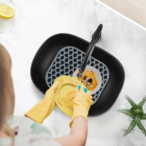 Sink Protectors for Kitchen Sink 13x11 &16x12 & 18x16 & 19x14 & 21x16 & 22x13 & 24x13 & 25x16 & 26x14 & 28x14 & 30x16, Silicone Sink Mat Grid (14"x12") by SYDUMSHIN - Used condition - Image 4