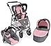 Produktbild Bayer Chic 2000 637 15 Kombi Emotion All In, 3-in-1 Puppenwagen, Melange grau-rosa, 67 x 43 x 77 cm