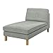 Soferia Funda de Repuesto Compatible para KARLSTAD chaiselongue Unico, Tela Strong Light Grey, Gris