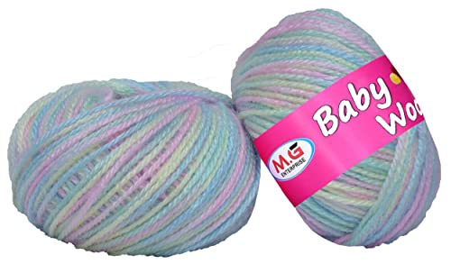 Image of M.G Enterprise MicroRangoli Multi MehndiCrochet Yarn 200 Soft Wool Thread for Hand Knitting, DIY Art & Craft
