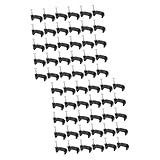 OSALADI 200 Stk Nagel Aus Stahl J-haken Mit Gewinde Nagel Bits J-haken Mit Nagel Halbe Zoll Rohrschelle J-förmige Haken Schwarzes Rohr Rohre Stützschelle Pe-material Mit Nägeln Runden