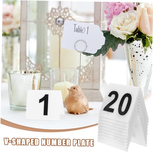 Numéros de table en acrylique pour mariages et fêtes élégantes | Accessoires de réception V - 4
