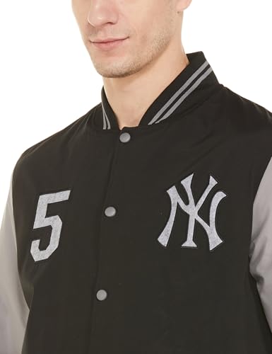 Image of Qube By Fort Collins Men's Polyester Standard Length Regular Fit Lightweight Varsity Jacket - Stylish, Comfortable, and Winter-Ready