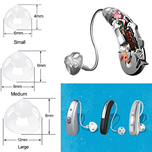 20 Packs (9Mm Medium) Hearing Aid Domes For Oticon Minifit Open Vent Bass Domes,Universal Domes For Oticon Hearing Aid Supplies,With 1 Brush (Medium) #TOP2