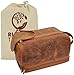 Genuine Leather Travel Toiletry Bag - Dopp Kit Organizer By Rustic Town