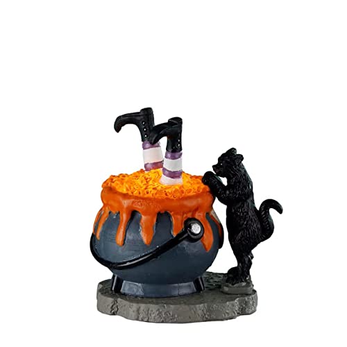 Witchy Cauldron Lemax miniatura de Halloween decorativa a pilas 2