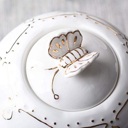 Juego de café Copa de café de cerámica Set, 6 onzas (unos 150 ml) y 6,6 cucharadas de platillo, 1 Cafetera, 1 azucarero… - Imagen 6