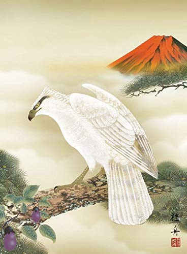 美品 掛け軸 白隠慧鶴筆「初夢」一富士二鷹三茄子図 正月掛け 縁起物 美品 掛け軸 白隠慧鶴筆「初夢」一富士二鷹三茄子図 正月掛け