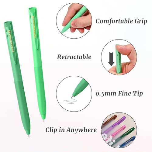 Set de 10 bolígrafos de gel multicolor punta fina 0.5 mm miniatura 3