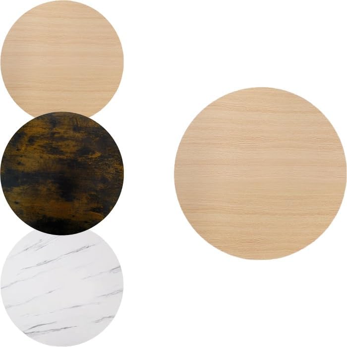 SYYXHC Round Tabletop for Outdoor Garden Patio Table, Replacement Kitchen Dining Table Top, 7.8" 12" 16" 20" 24" 28" 32" 36" Wood Countertop(Natural Wood,50cm/19.6in)