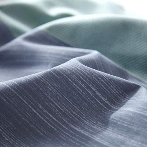 Geometric Duvet Cover Soft Cotton Blue Patchwork Modern Bedding Set with Zipper Ties Mint Green Duvet Cover Set Perfect for Him and Her, Luxury Quality Comfortable Easy Care-King Size - Thumbnail 5