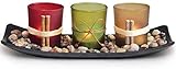Funmaker Home Decor Candle Holders Set for Living Room & Bathroom Decor, Decorative Candle Holder Centerpieces for Dining Room Table & Coffee Table Decor