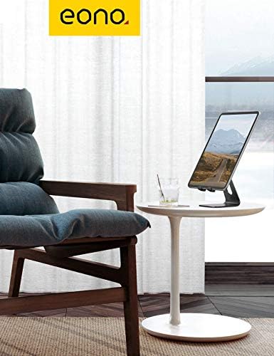 Amazon Brand - Eono Tablet Phone Stand, Adjustable Tablet Holder Desktop Dock for iPad 9, iPad Pro 9.7/10.5/11/12.9, Air 2 3 4, mini 6, iPhone 14, Kindle, Galaxy Tab, Switch, 4-13" Devices - Black