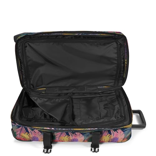 Image of EASTPAK Tranverz M - 78L Medium Soft Sided Checked Luggage, Dual Compartments, TSA Lock, Compression Straps & Smooth Inline Wheels, Brize Retro Navy