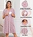 SWOMOG Nursing Nightgown 3 in 1 Labor and Delivery Hospital Gown Maternity Dress Short Sleeve Birthing Robe for Breastfeeding