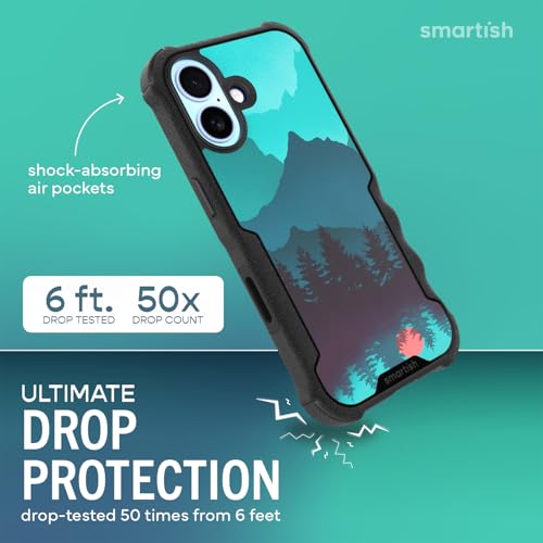 Image of Smartish iPhone 17 MagSafe Case - Gripzilla Protective Magnetic Case for Men [Rugged + Tough] Military Grade Heavy Duty Grip Armor - Drop Tested for iPhone 17 - Moving Mountains