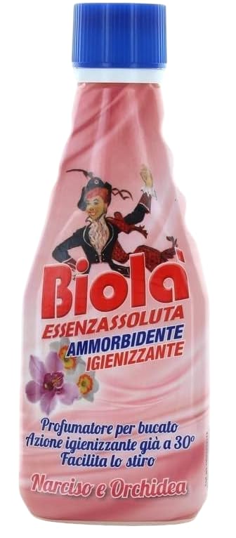 Biolà Essenza Assoluta Profumatore Ammorbidente – Deodorante per bucato ad alta concentrazione Narciso e Orchidea, 250 ml + portachiavi Beni Culinari