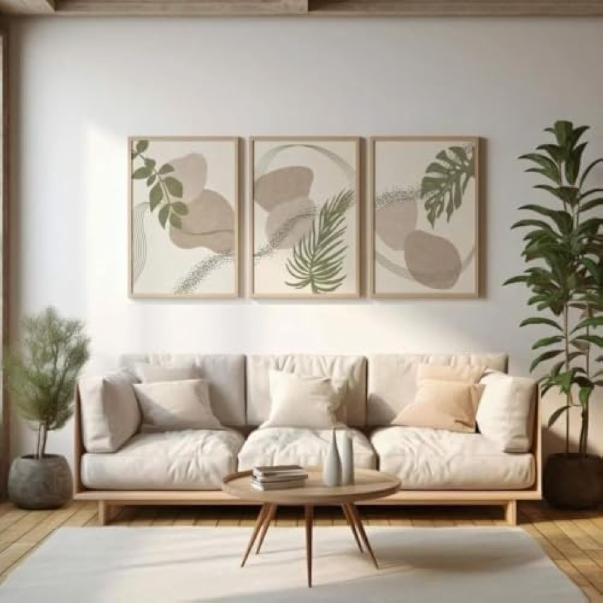 Botanical Leaf Wall Art Frames Set of 3
