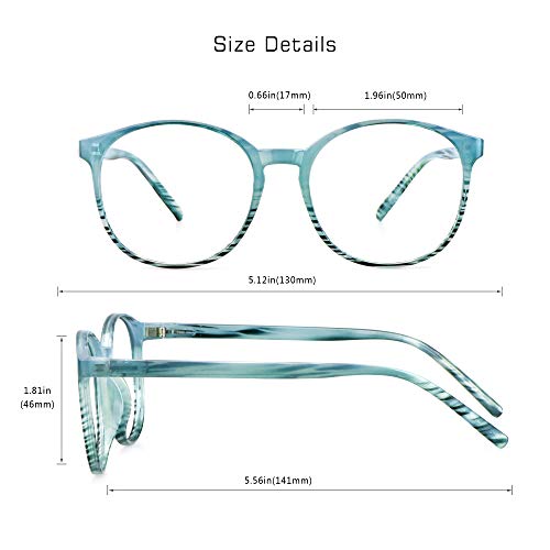 Image of VisionGlobal Blue Light Blocking Glasses, Lightweight Oval Frame, Computer Glasses for Gaming, Office, TV