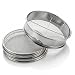 4pc Soil Sieve Set, 12" diameter - Stainless Steel Frame Three Interchangeable Sieves With Varying Mesh Sizes Grade - Mix Soil Filter Large Debris Replacement Screens Available Great for Bonsai