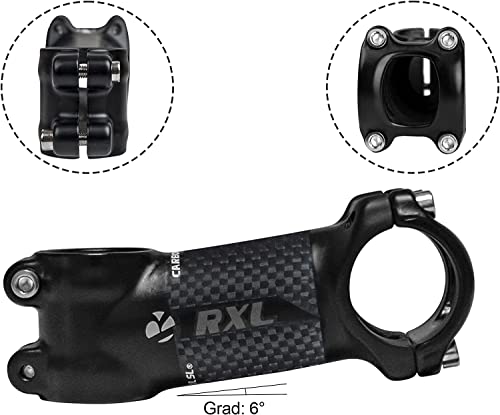 Rxl Sl LHUSA-STEM-066 Road Bike Stem Riser 31.8 Mtb Carbon Stem Aluminum Alloy Carbon Fiber Stem 6 Degree 28.6Mm Mountain Bike Short Stem thumb #2