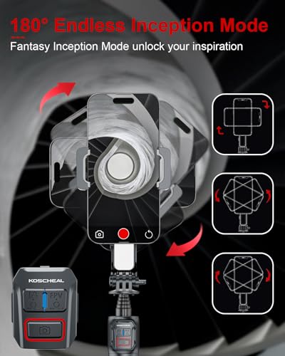KOSCHEAL Estabilizador para Celular,Estabilizador para smartphone com Luz de Preenchimento e Tripé c
