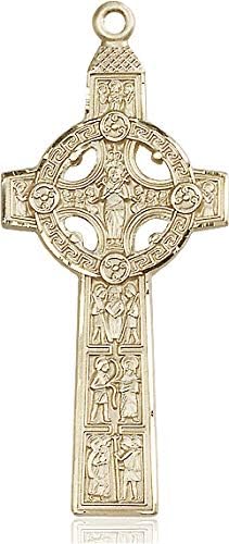 14kt Gold Filled Scriptures Cross Pendant on a 20 inch Gold Filled French Rope Chain.