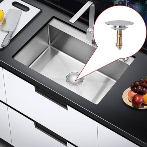 Tapon de fregadero de latón para baño y cocina miniatura 2