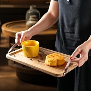 Charcuterie Boards with Handles Wooden Charcuterie Board Platter for DessertCheese Board Pizza Serving Board Travel Charcuterie BoardVegetables Fruit Coffee Table14x 8