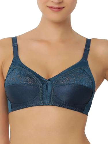 Image of Triumph Claudette Classics Women Bra Non Wired, Non Padded Cups with lace Full Coverage, Cut & Sew Soft and Breathable Fabric All-Day Comfort Pack of 1